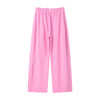 Curved Seam Straight Leg Casual Street Trousers