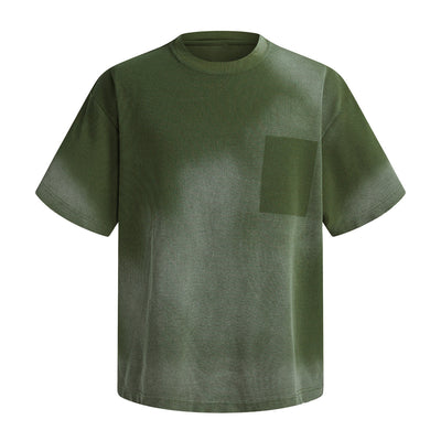 Gradient Fade Oversized Pocket Streetwear Tee