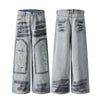 Spray-Painted Patchwork Distressed Baggy Jeans