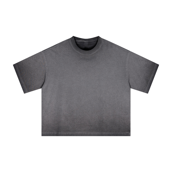 Reverse Fry Washed Vintage Casual Cotton Tee