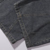 Elastic Waistband Wide Leg Denim Pants