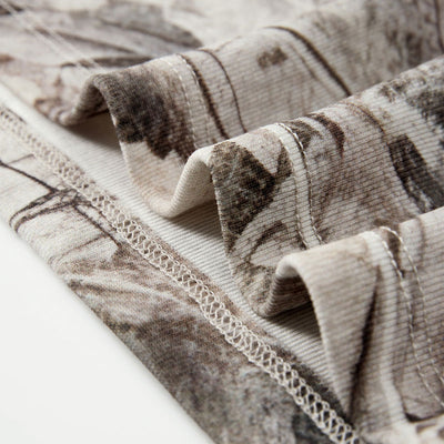 Forest Print Camo Cropped Short Sleeve Nature Tee