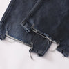 Fray Hem Vintage Wide-Leg Distressed Jeans