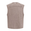Raw Edge Distressed Studded Sleeveless Tee
