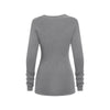Asymmetric Neck Long Sleeve Ribbed Top