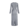 Slim Fit Long Sleeves Ribbed Midi Dress