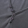 Long-Sleeve Ribbed Henley Top 275gsm