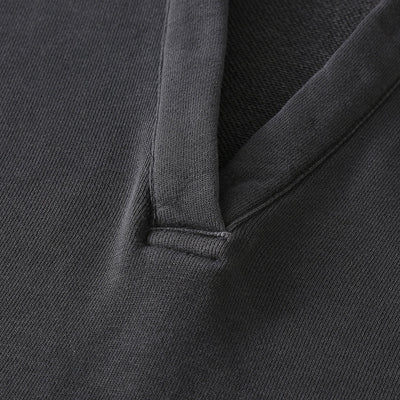 Ruched Waist Cotton Cropped Hoodie