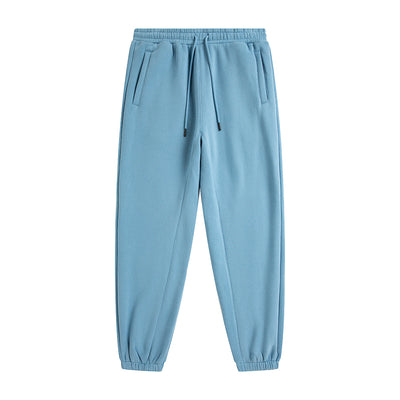 Solid Color Plush Lining Joggers