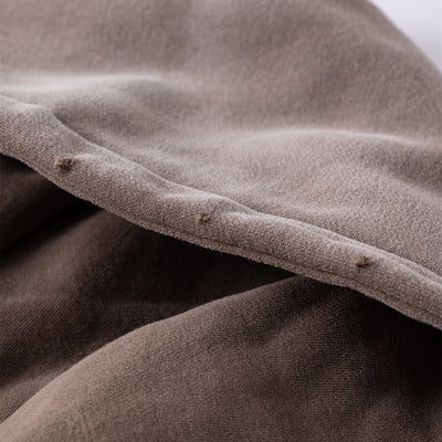 Front-Zip Raw Edge Ripped Hoodie