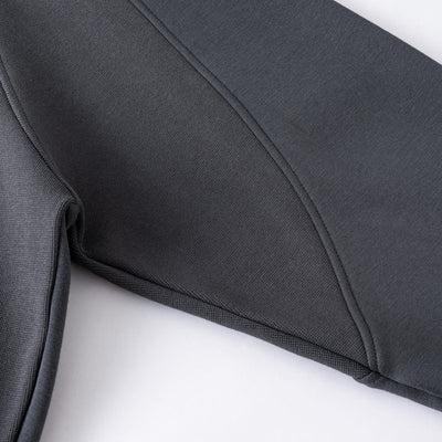Relaxed Fit Paneled Fleece Hoodie