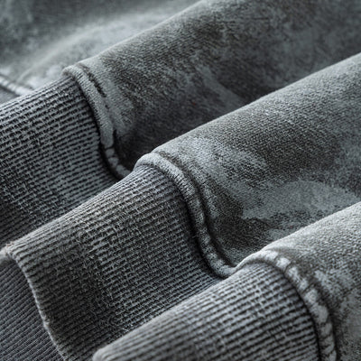 Distressed Edge Painted Graphic Washed Hoodie