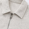 Relaxed Zip-Front Solid Color Sweatshirt