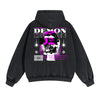 Skull Graphic Acid Wash Hoodie