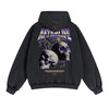 Skull Graphic Acid Wash Hoodie