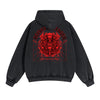 Skull Graphic Washed Boyfriend Hoodie