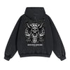 Skull Graphic Washed Boyfriend Hoodie