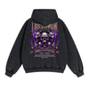Skull Graphic Washed Boyfriend Hoodie
