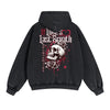 Skull Graphic Washed Boyfriend Hoodie