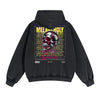 Skull Artwork Graphic Faded Hoodie