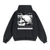 Punk Skull Graphic Zipper Hoodie
