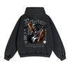 Punk Skull Graphic Zipper Hoodie