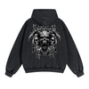 Punk Skull Graphic Zipper Hoodie