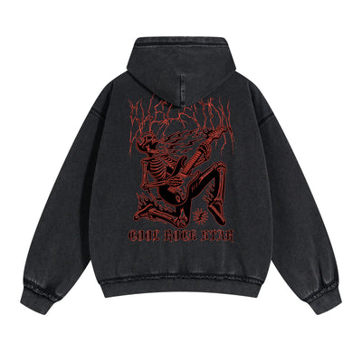 Punk Skull Graphic Zipper Hoodie