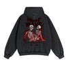 Punk Skull Graphic Zipper Hoodie