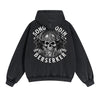 Punk Skull Graphic Zipper Hoodie