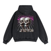 Gothic Skeleton Back Print Hoodie