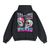 Gothic Skeleton Back Print Hoodie