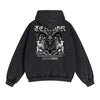 Gothic Skeleton Back Print Hoodie