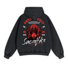 Gothic Skeleton Back Print Hoodie