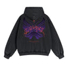 Gothic Butterfly Back Print Hoodie-INNBLAC