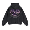 Gothic Butterfly Back Print Hoodie-INNBLAC