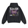 Gothic Butterfly Back Print Hoodie-INNBLAC