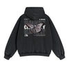 Gothic Butterfly Back Print Hoodie-INNBLAC
