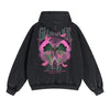 Gothic Butterfly Back Print Hoodie-INNBLAC