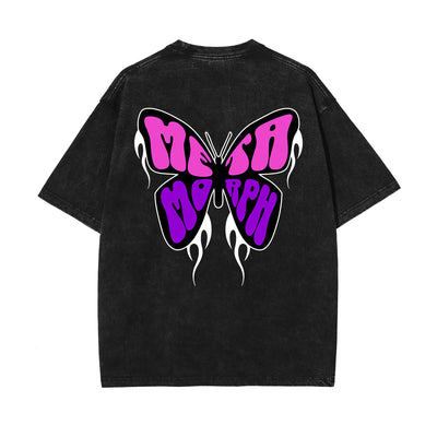 Gothic Butterfly Back Print Tee-INNBLAC