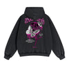 Gothic Butterfly Back Print Hoodie-INNBLAC