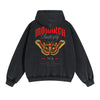 Butterfly Graphic Double Slider Zip Hoodie-INNBLAC