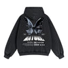 Butterfly Graphic Double Slider Zip Hoodie-INNBLAC