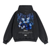 Butterfly Graphic Double Slider Zip Hoodie-INNBLAC