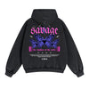 Butterfly Graphic Double Slider Zip Hoodie-INNBLAC