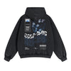 Butterfly Graphic Double Slider Zip Hoodie-INNBLAC