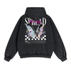 Butterfly Graphic Double Slider Zip Hoodie-INNBLAC