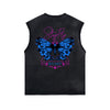 Vintage Washed Butterfly Printed Tank-INNBLAC Fashion Apparel