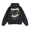 Vintage Washed Butterfly Printed Zipper Hoodie-INNBLAC