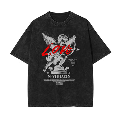 Stone Wash Cupid Sniper Graphic Tee